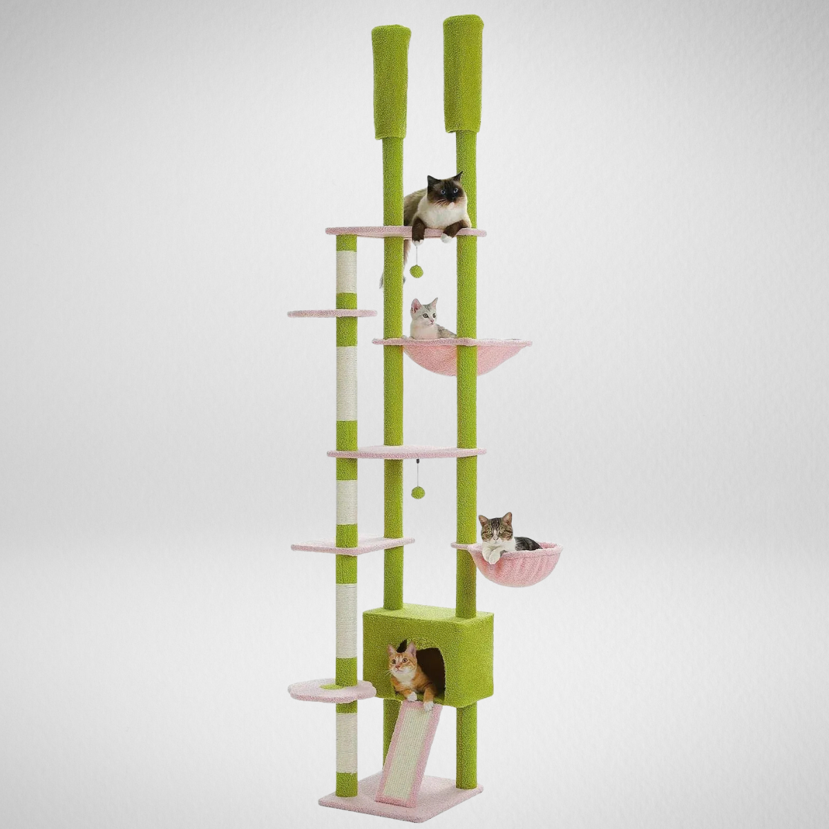 Adjustable Floor-to-Ceiling Cat Tree
