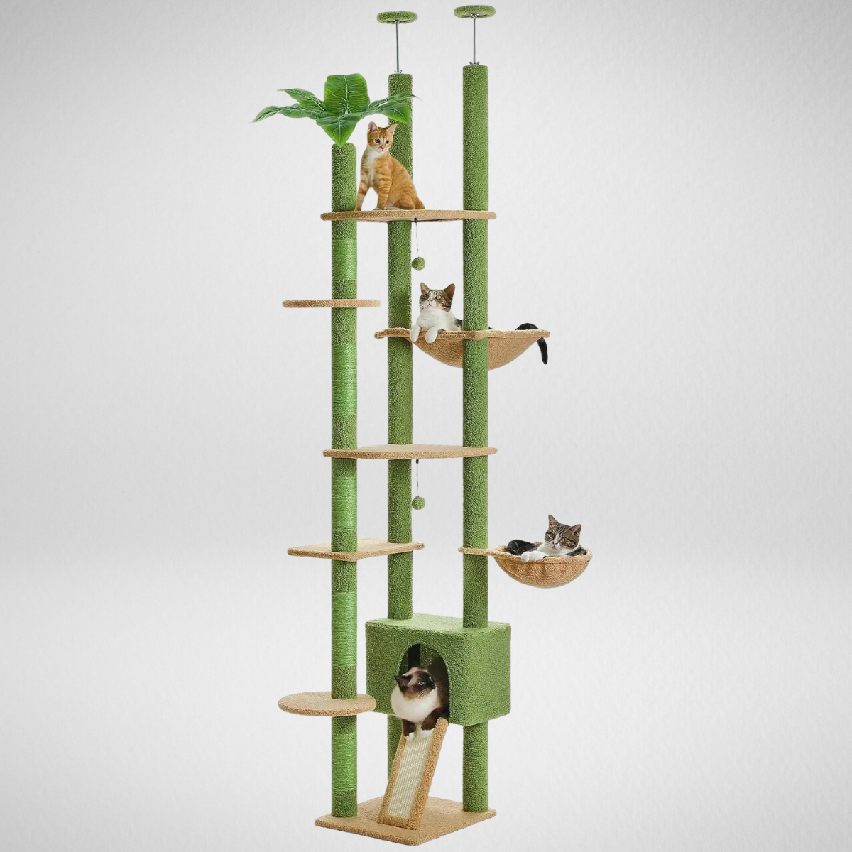 Adjustable Floor-to-Ceiling Cat Tree