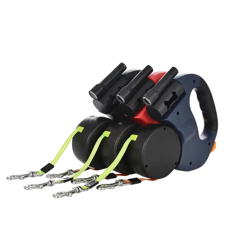 TechnuPet Smart Dog Leash 3m Retractable Double Dog Leash