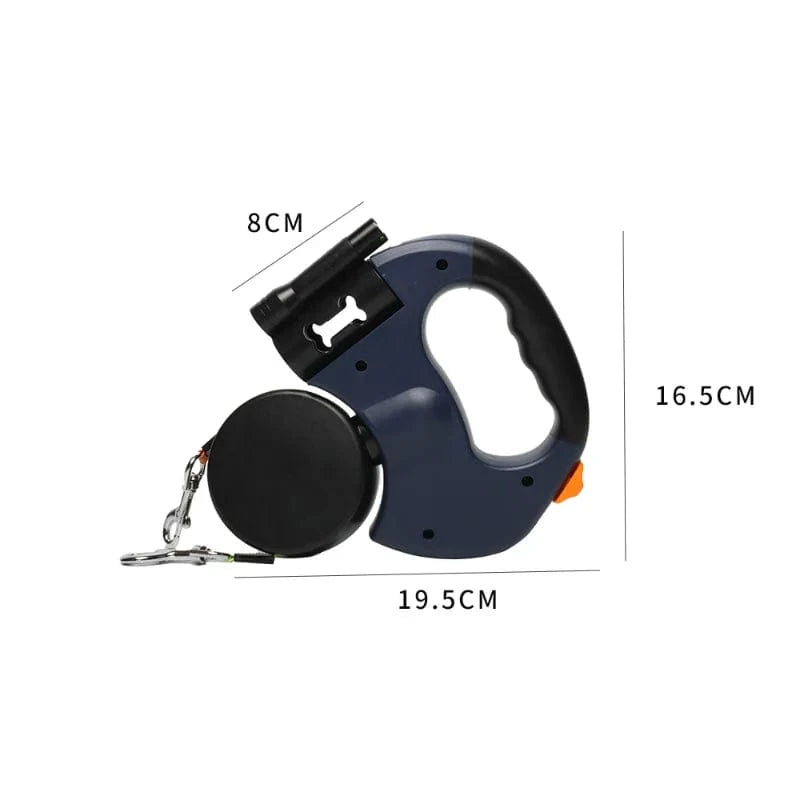 TechnuPet Smart Dog Leash 3m Retractable Double Dog Leash