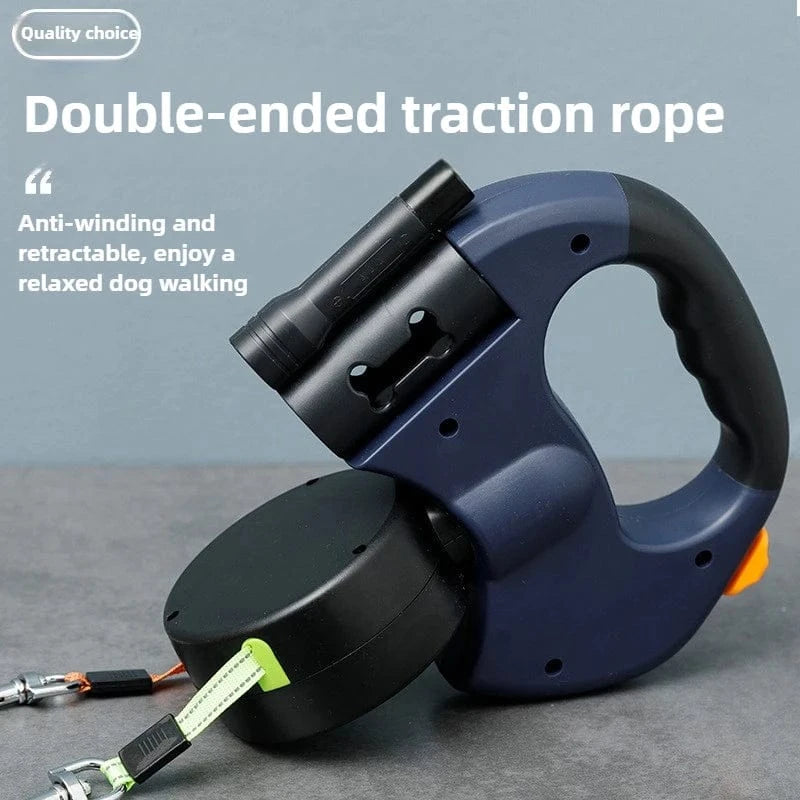 TechnuPet Smart Dog Leash 3m Retractable Double Dog Leash