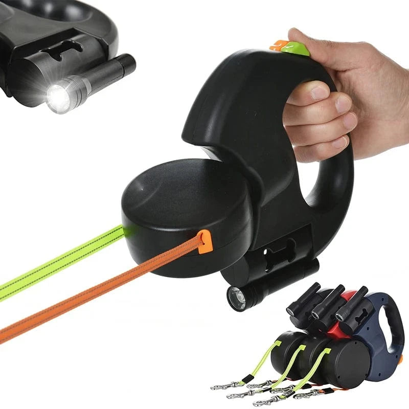 TechnuPet Smart Dog Leash 3m Retractable Double Dog Leash