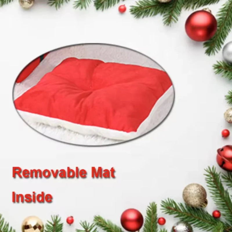 Christmas Box Design Warm Cat Nest Bed-
