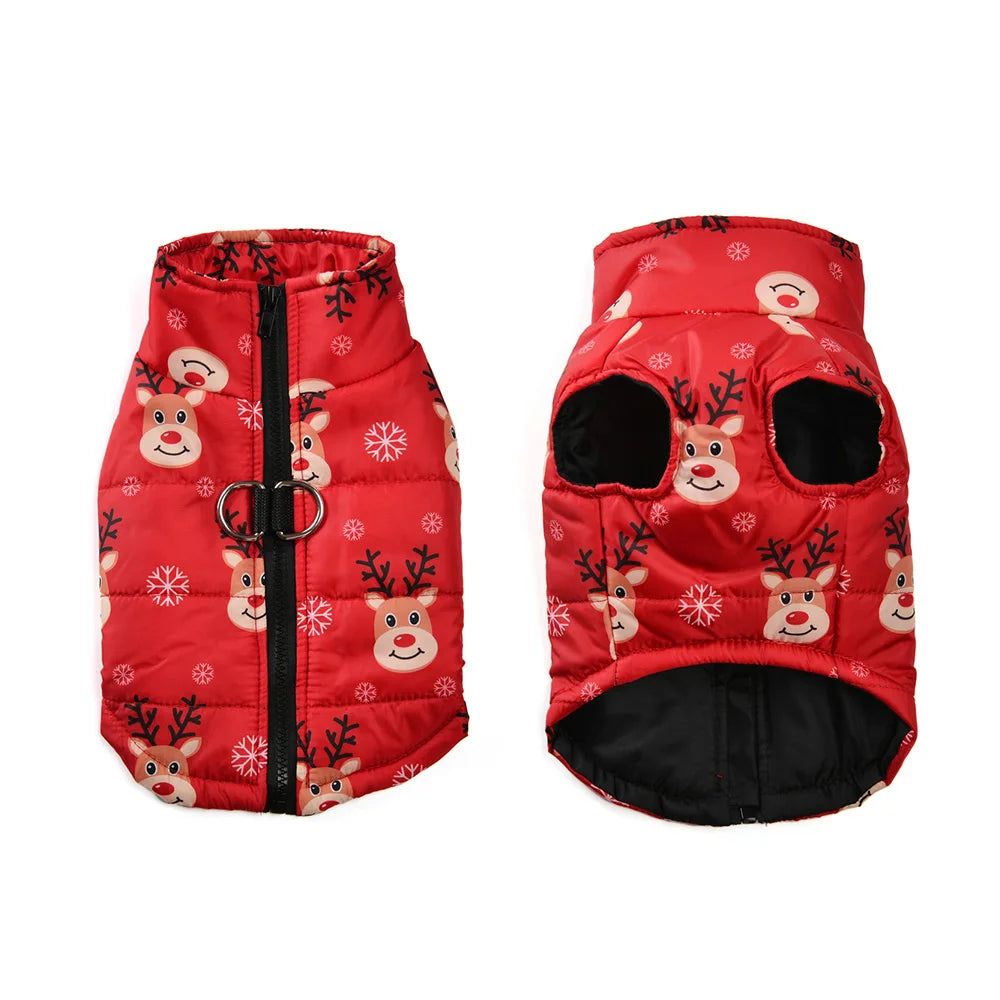 Christmas Party Dog Coat with Windproof Design-