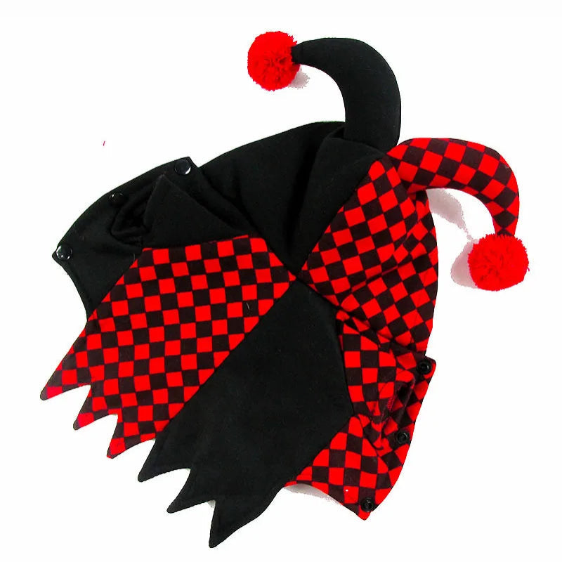 Halloween Clown Pet Costume for Dogs and Cats