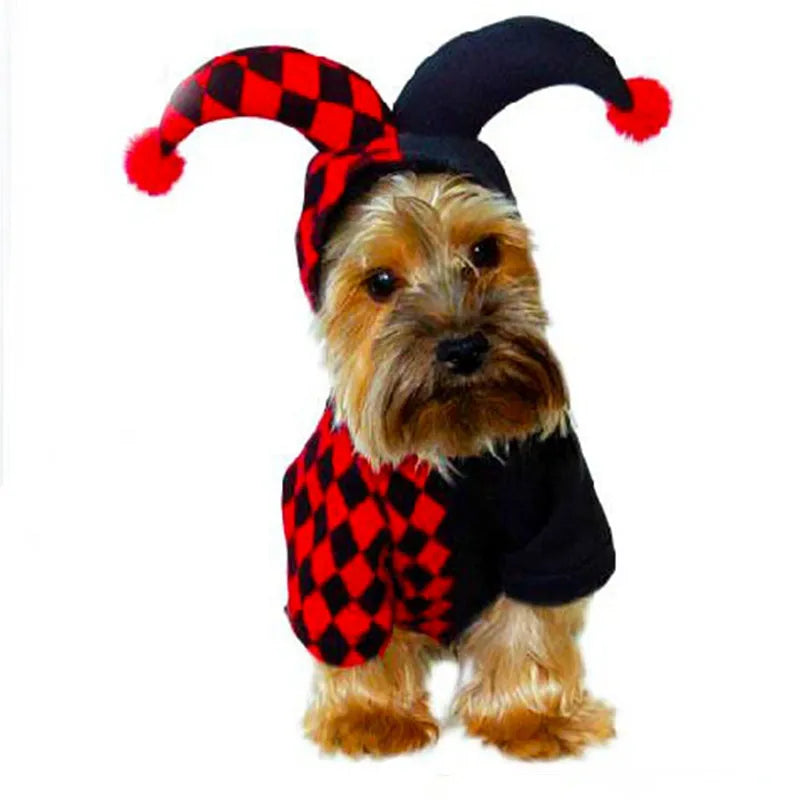 Halloween Clown Pet Costume for Dogs and Cats