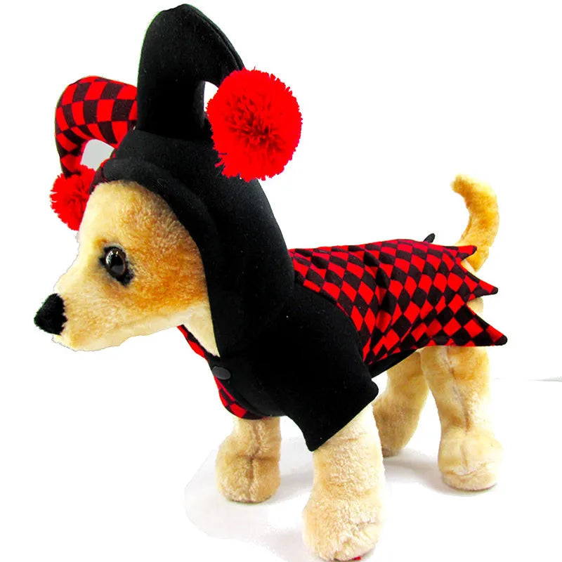 Halloween Clown Pet Costume for Dogs and Cats