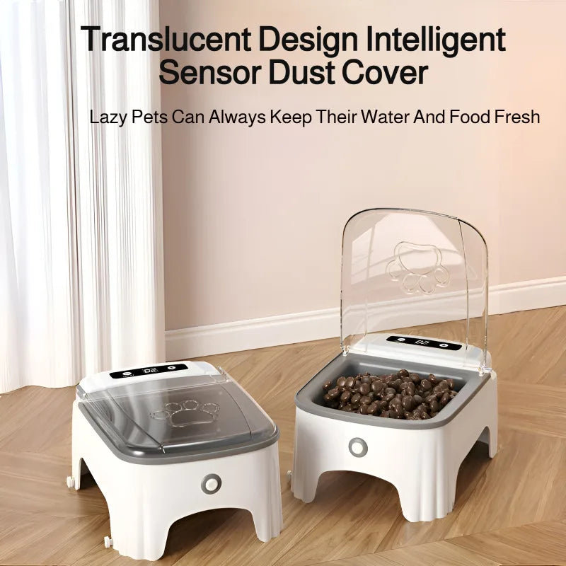 Smart Pet Feeder with Automatic Lid-
