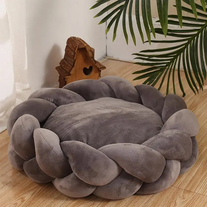 Soft Washable Round Cat Bed-