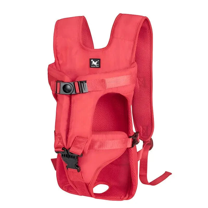 TechnuPet Pet Backpack red / L Adjustable Front Pet Carrier Backpack