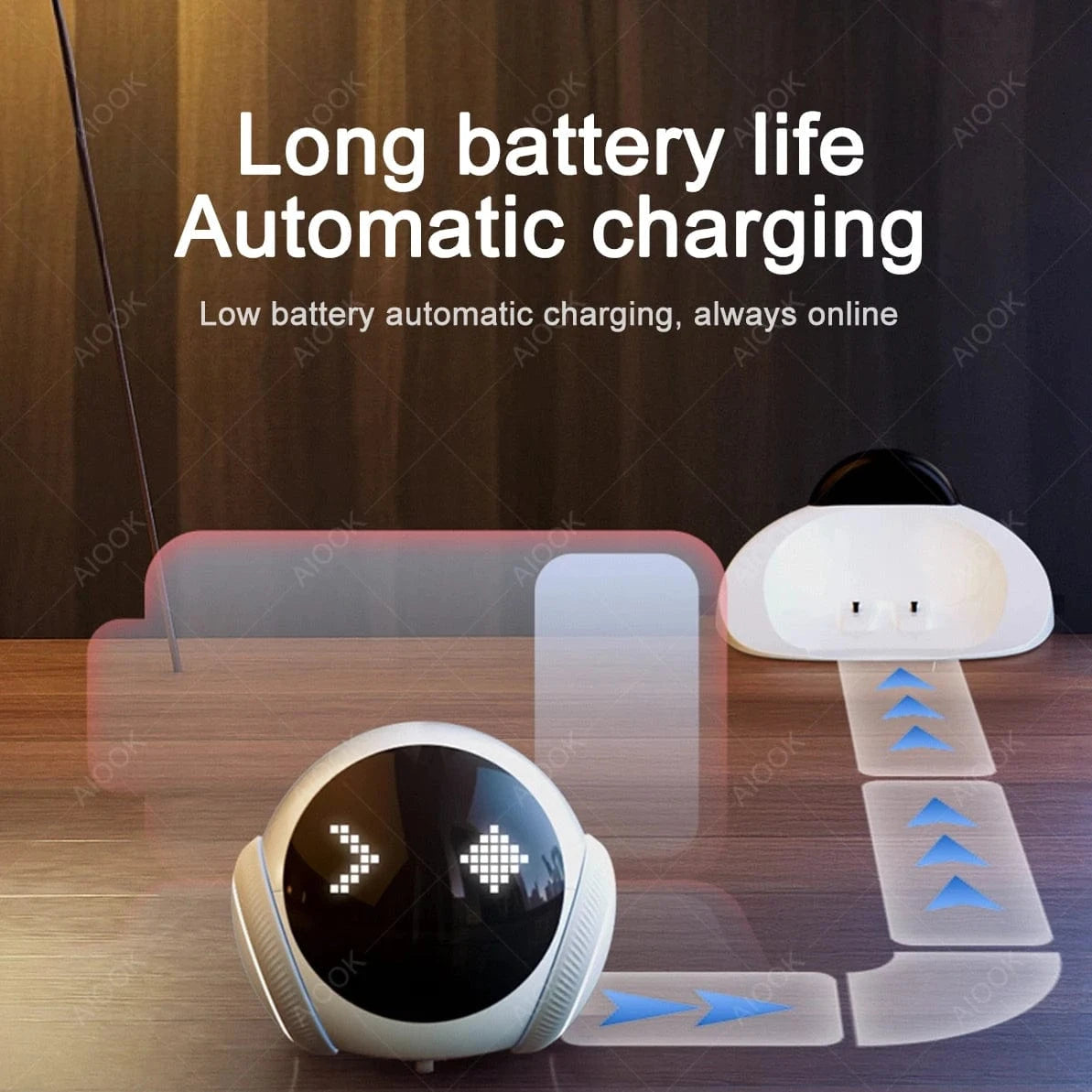 TechnuPet Cat Camera Auto-Charging 2K WiFi Pet Robot Camera