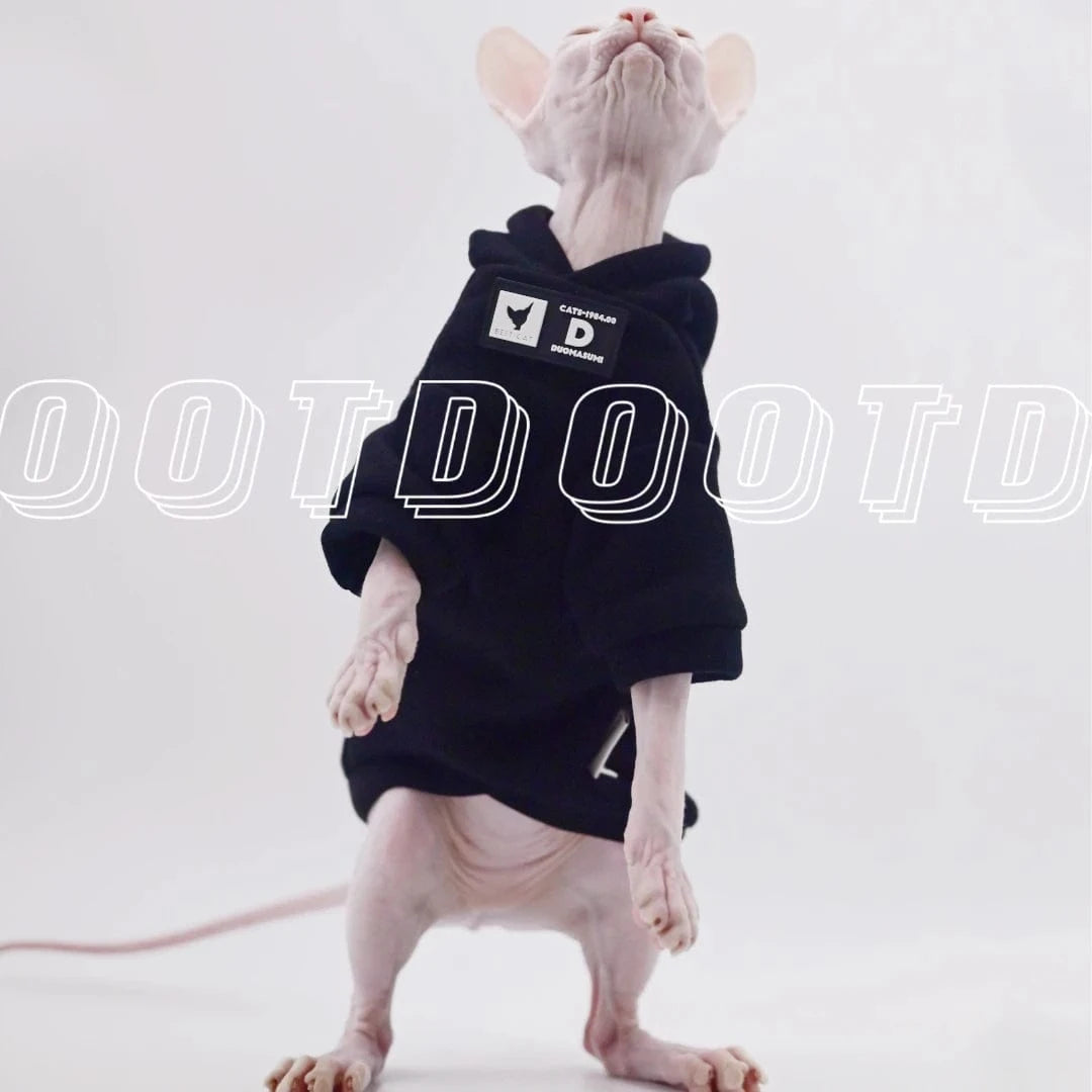 TechnuPet Cat Sweaters Cat Hoodie – Spring/Fall Pullover for Sphynx