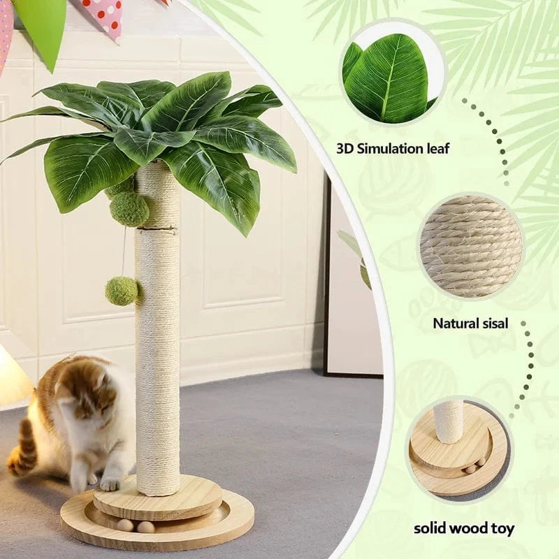 TechnuPet Cat Scratching Post Cat Scratching Post with Hanging Balls