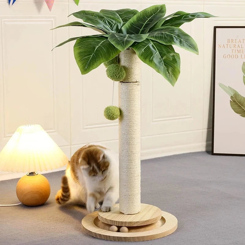 TechnuPet Cat Scratching Post Cat Scratching Post with Hanging Balls