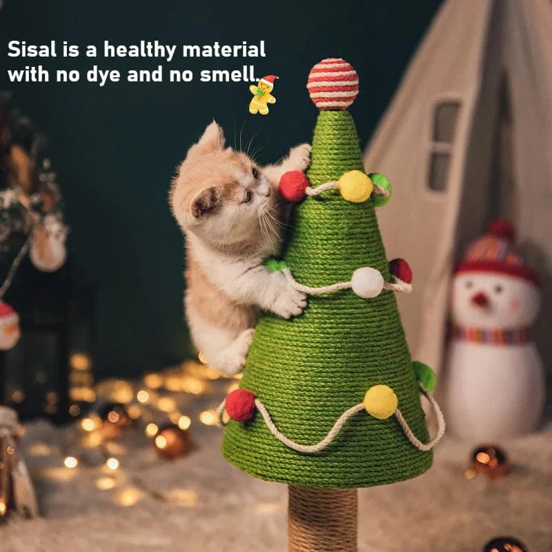 TechnuPet Cat Tree Christmas Cat Tree Tower with Scratching Post