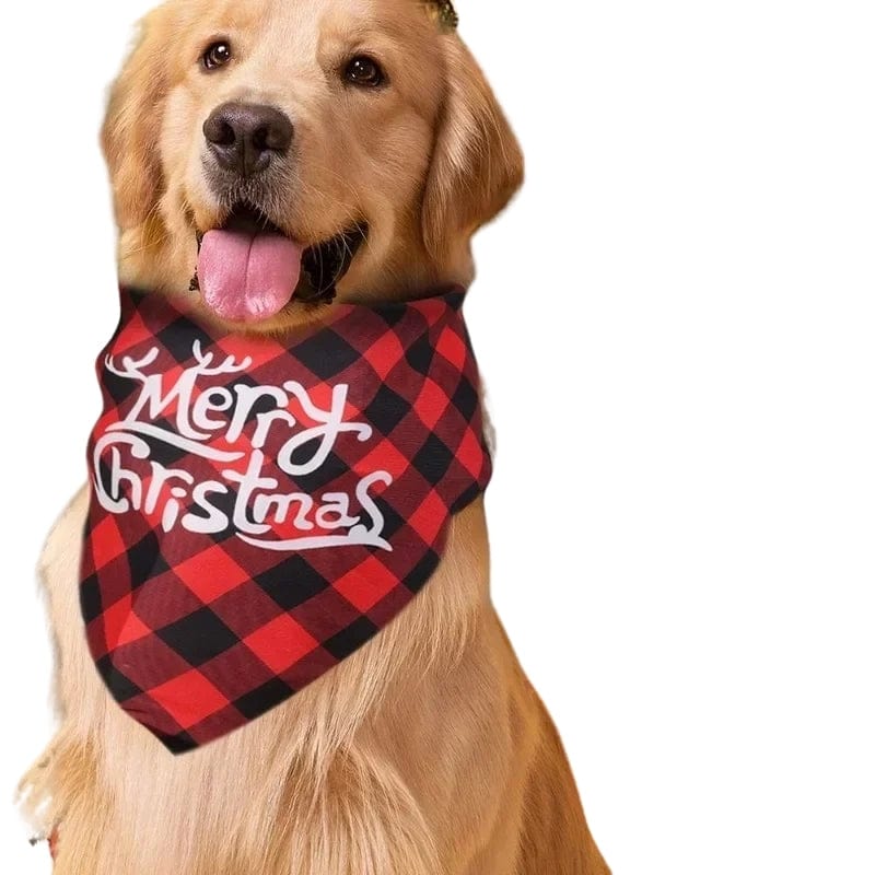 TechnuPet Dog Bandana Red letters / 10PCS Christmas Dog Bandanas