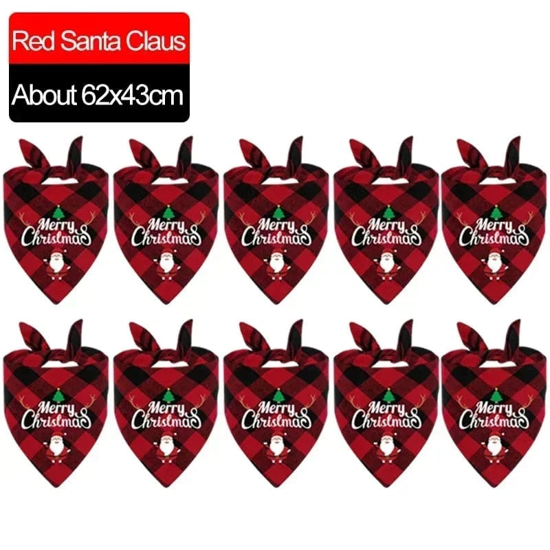 TechnuPet Dog Bandana Red Santa Claus / 2PCS Christmas Dog Bandanas