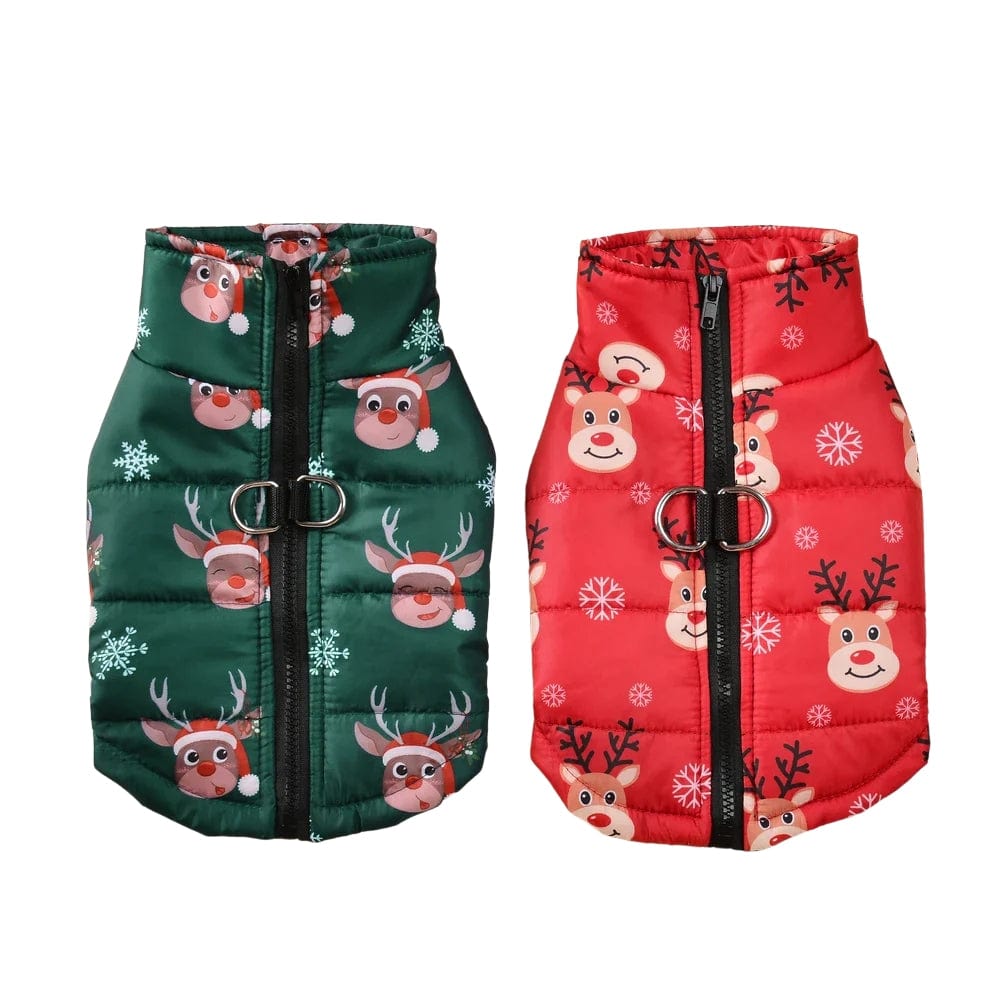 TechnuPet Dog Christmas Outfit Christmas Party Dog Coat with Windproof Design