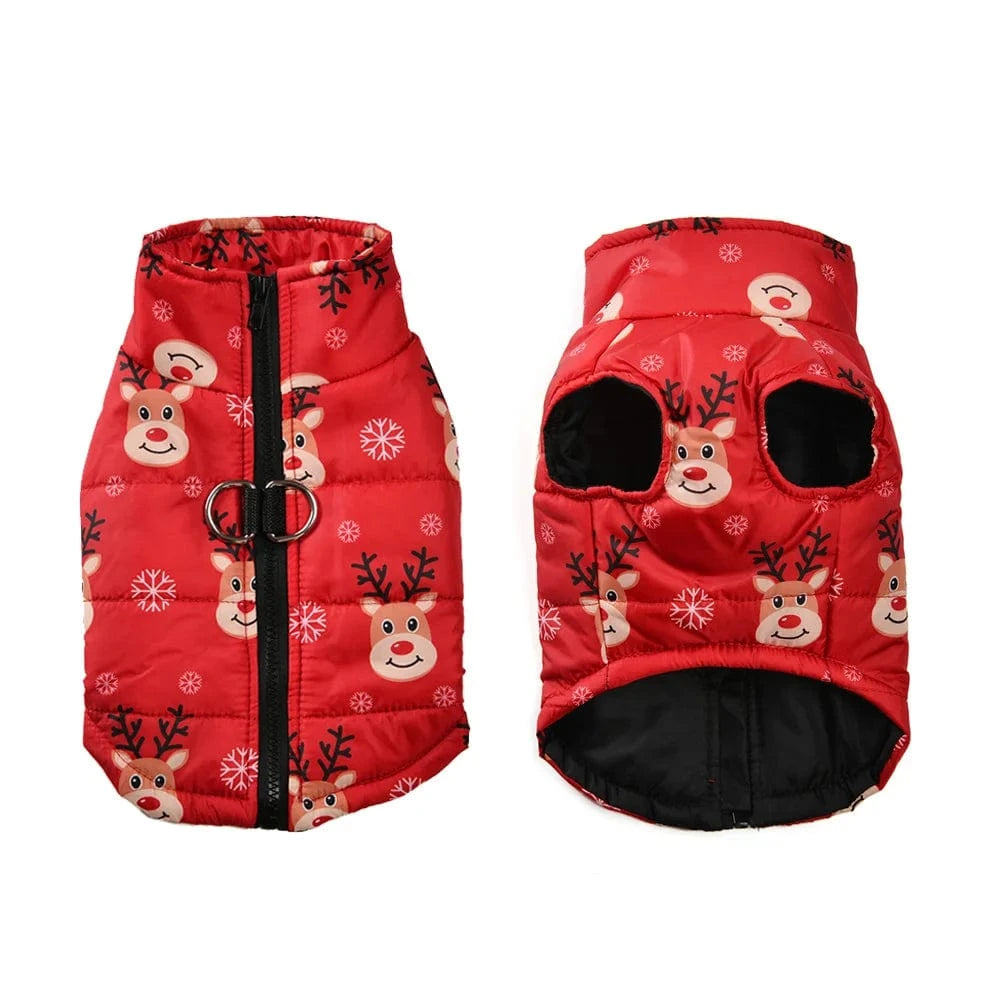 TechnuPet Pet Clothing 02 / XL Christmas Print Dog Winter Jacket