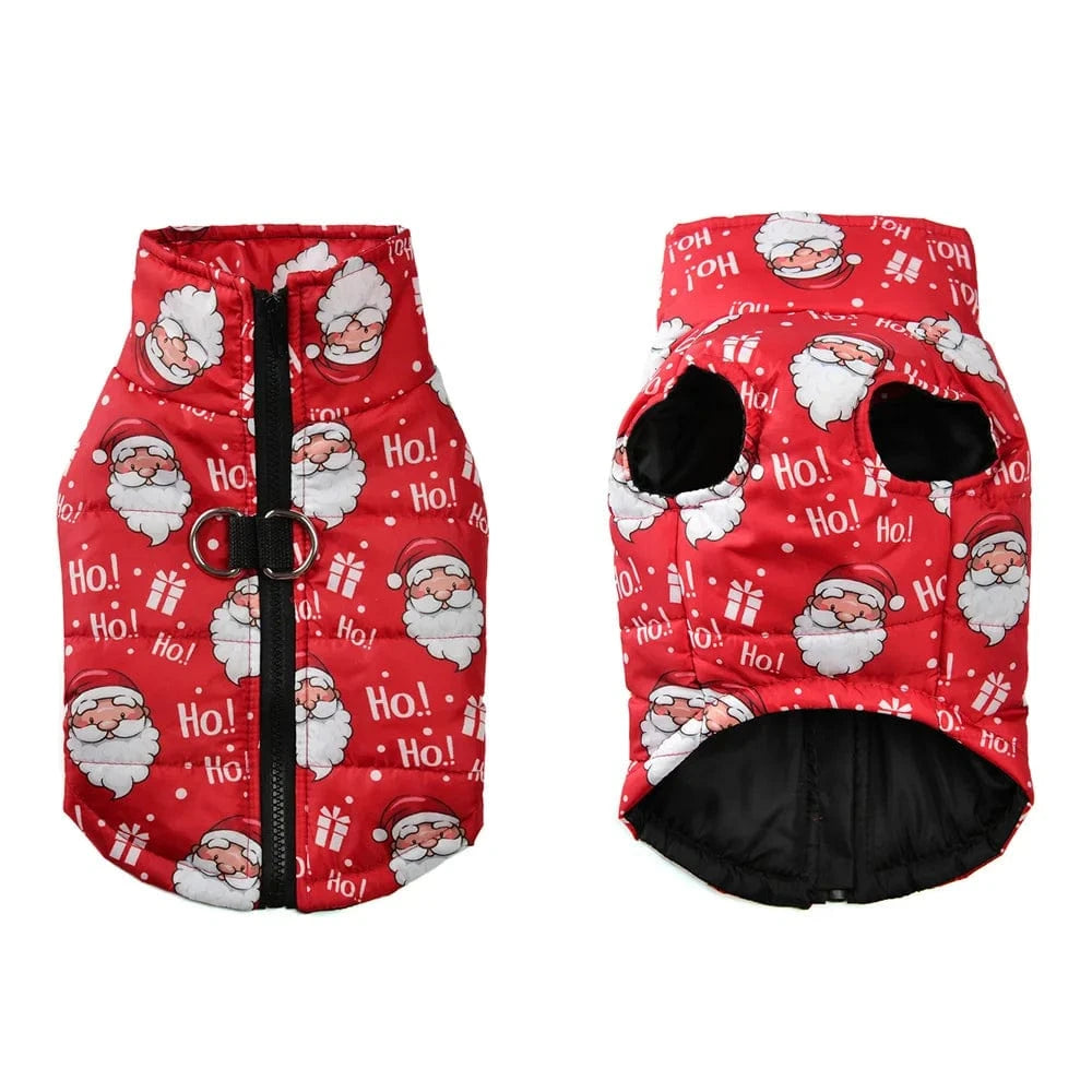 TechnuPet Pet Clothing 05 / M Christmas Print Dog Winter Jacket