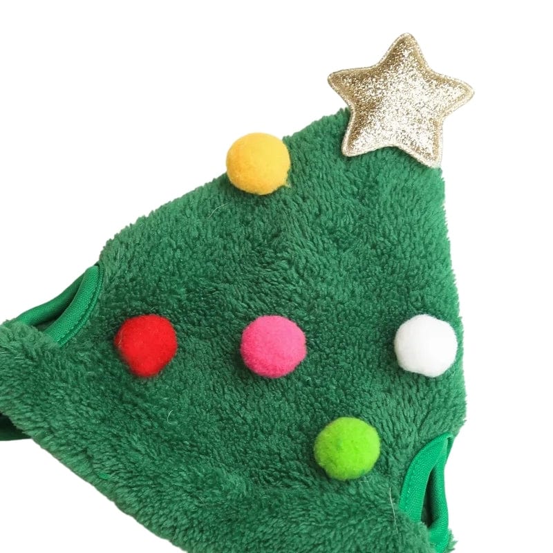 TechnuPet Dog Christmas Outfit Christmas Reindeer Pet Hat and Scarf Set