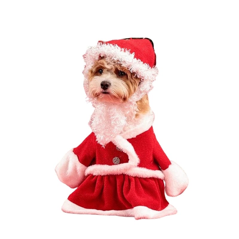 TechnuPet Dog Christmas Outfit Christmas Santa Claus Pet Costume with Hat