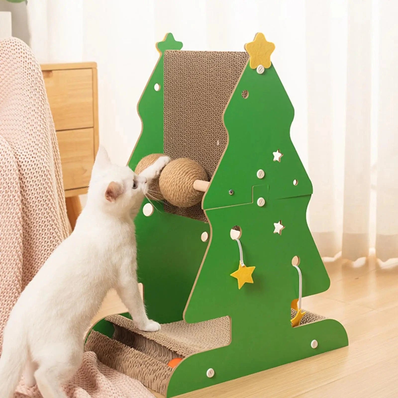 TechnuPet Cat Tree Christmas Tree Cat Scratching Post