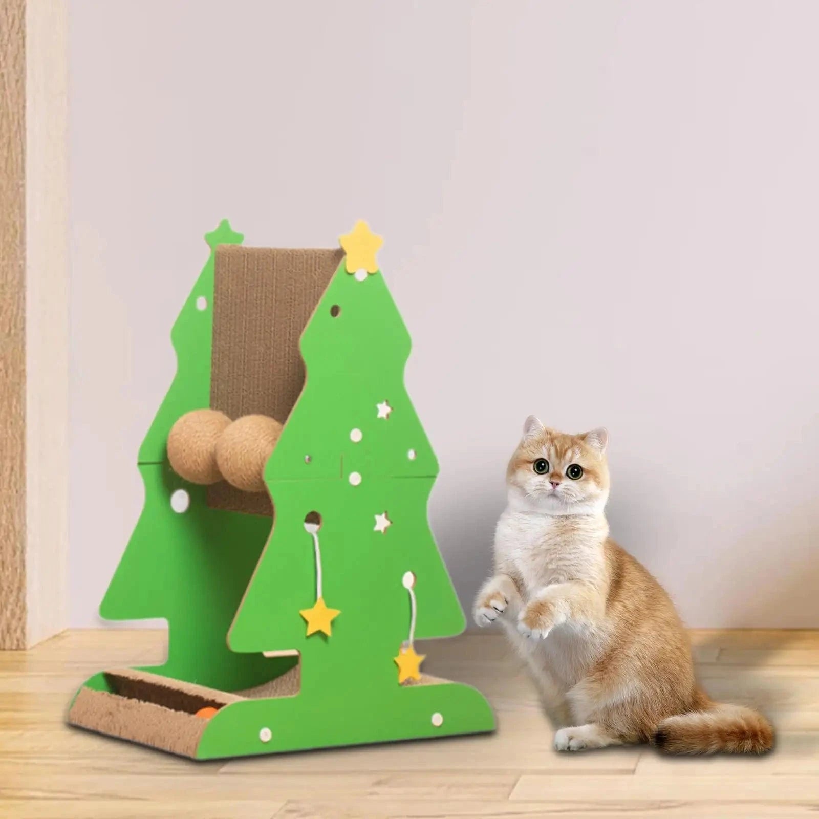 TechnuPet Cat Tree Christmas Tree Cat Scratching Post