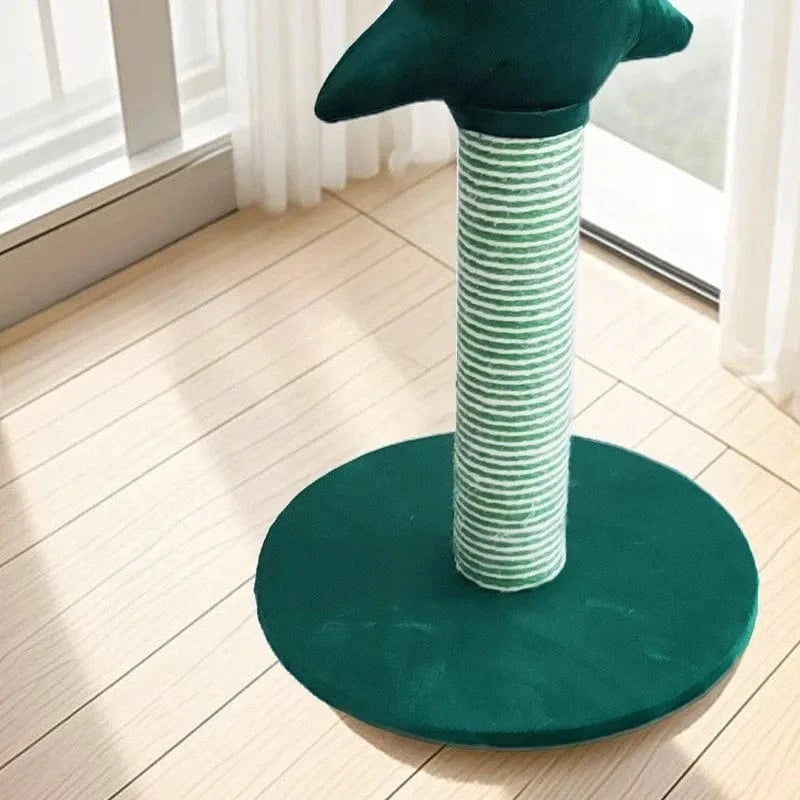 TechnuPet Cat Scratching Post Green / 30x30x58cm Christmas Tree Cat Scratching Post with Sisal Base