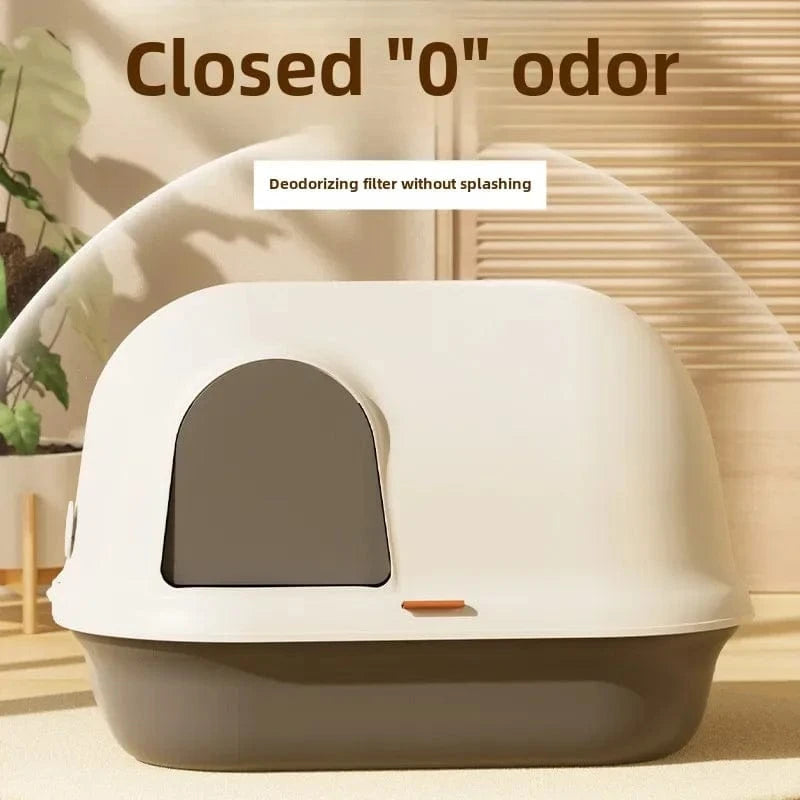 TechnuPet Smart Cat Litter Closed Corridor Cat Litter Box