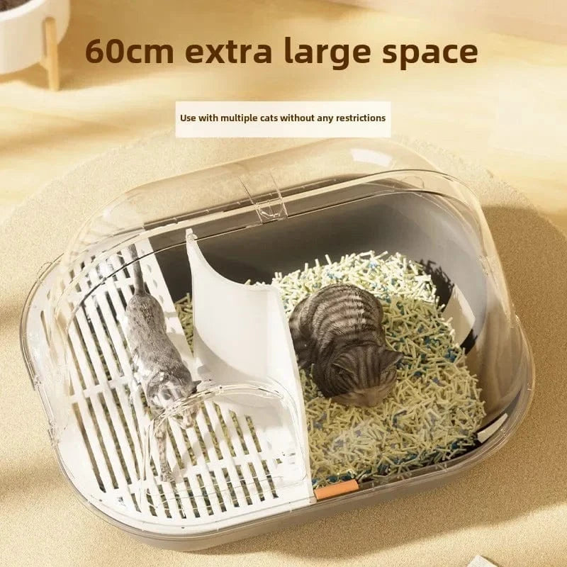 TechnuPet Smart Cat Litter Closed Corridor Cat Litter Box