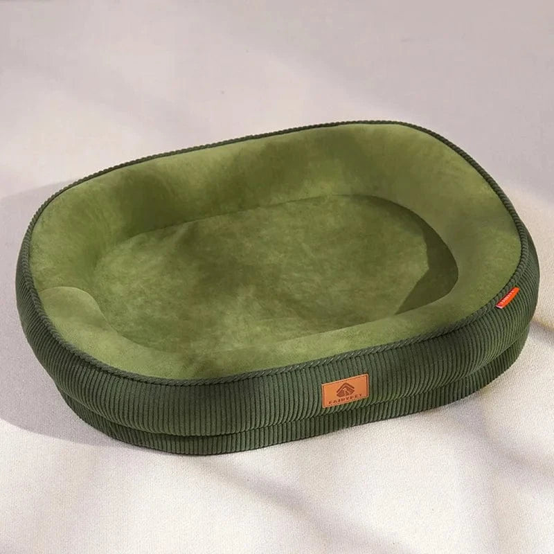 TechnuPet Dog Bed Green / S (50x40x12.5)cm / CHINA Corduroy Dog Bed