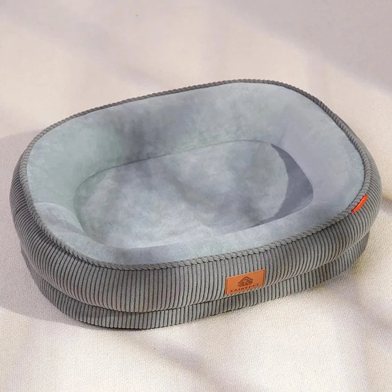 TechnuPet Dog Bed Gray / S (50x40x12.5)cm / CHINA Corduroy Dog Bed