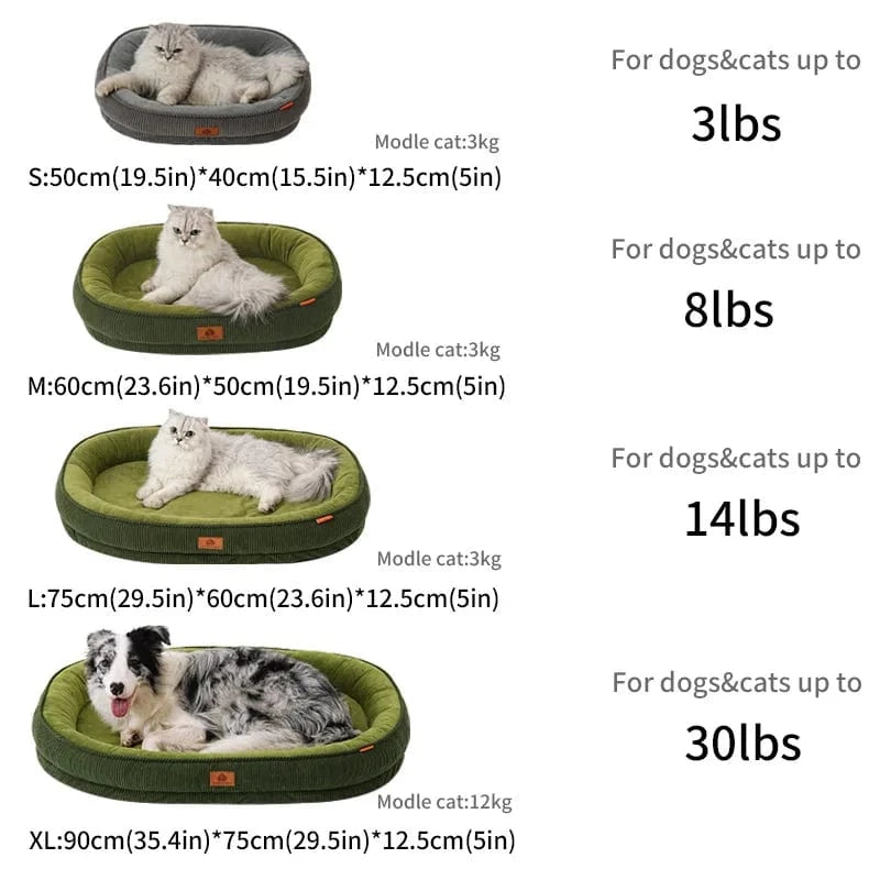 TechnuPet Dog Bed Corduroy Dog Bed