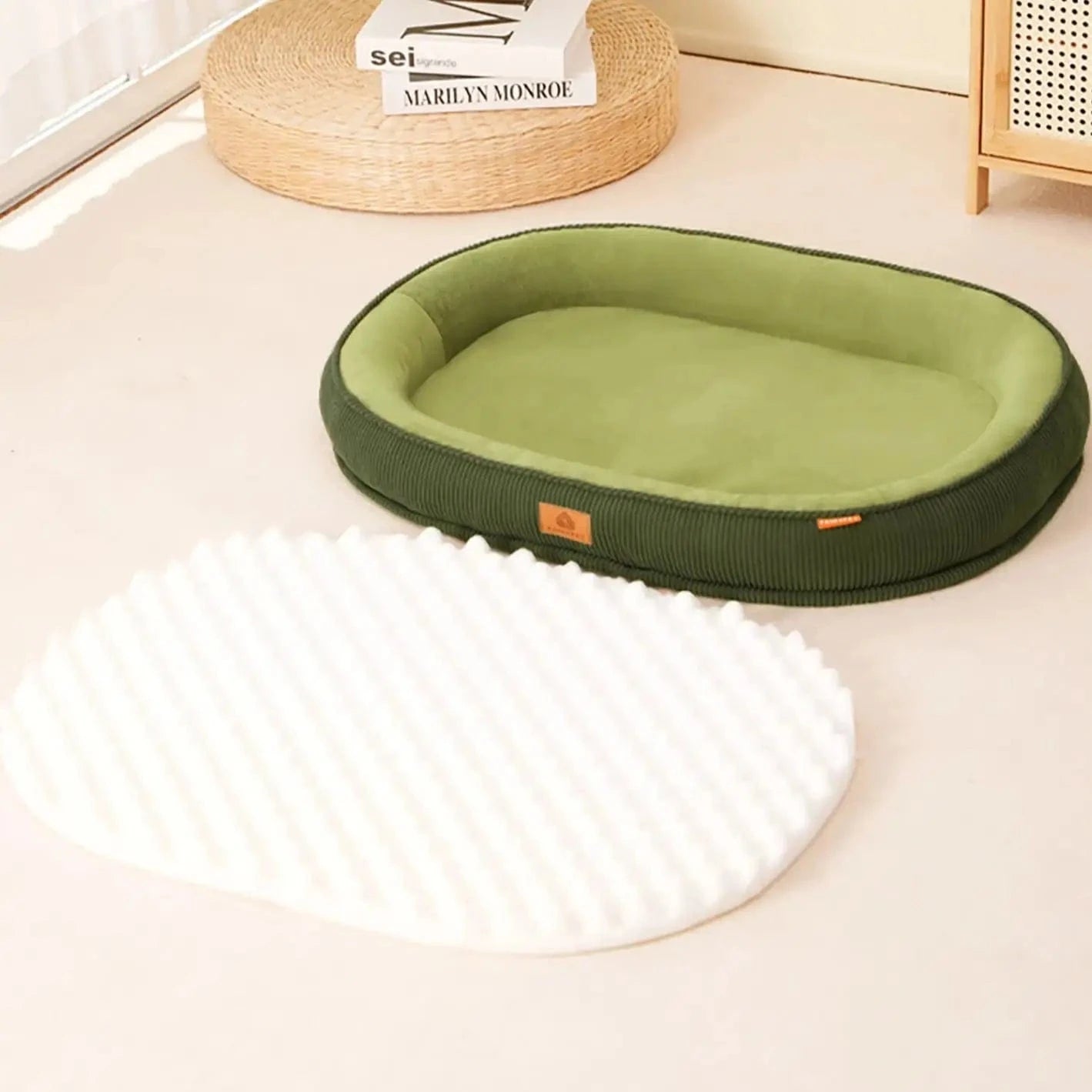 TechnuPet Dog Bed Corduroy Dog Bed