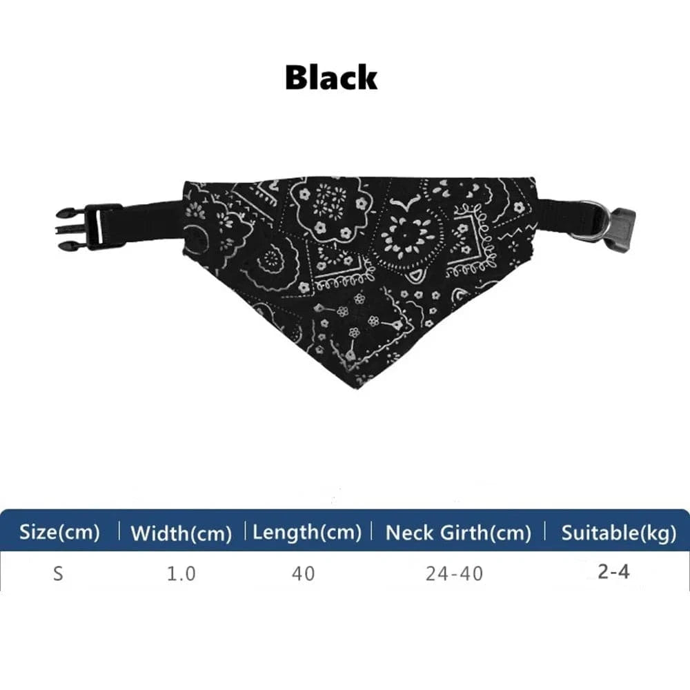 TechnuPet Cat Bandana Black Dog & Cat Bandana Collar