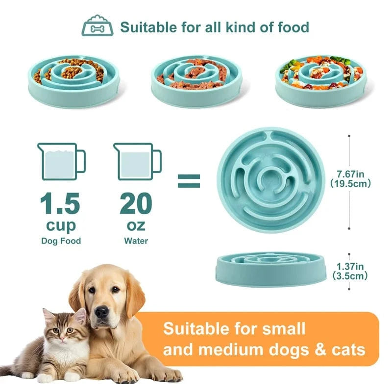 TechnuPet Dog Slow Feeder Dog Puzzle Slow Feeder Bowl
