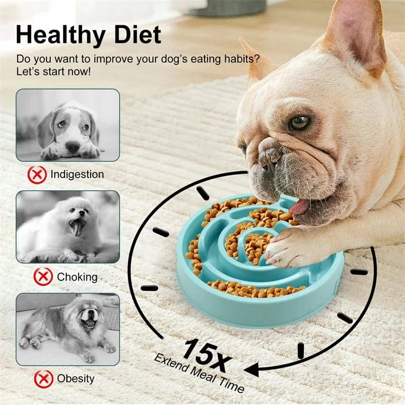 TechnuPet Dog Slow Feeder Dog Puzzle Slow Feeder Bowl