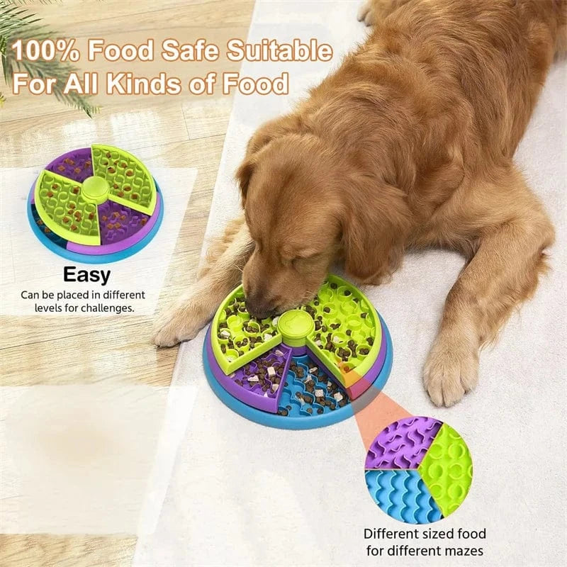 TechnuPet Dog Slow Feeder Dog Puzzle Slow Feeder Bowl