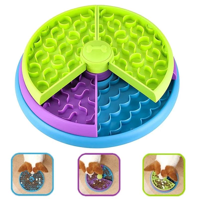 TechnuPet Dog Slow Feeder Dog Puzzle Slow Feeder Bowl