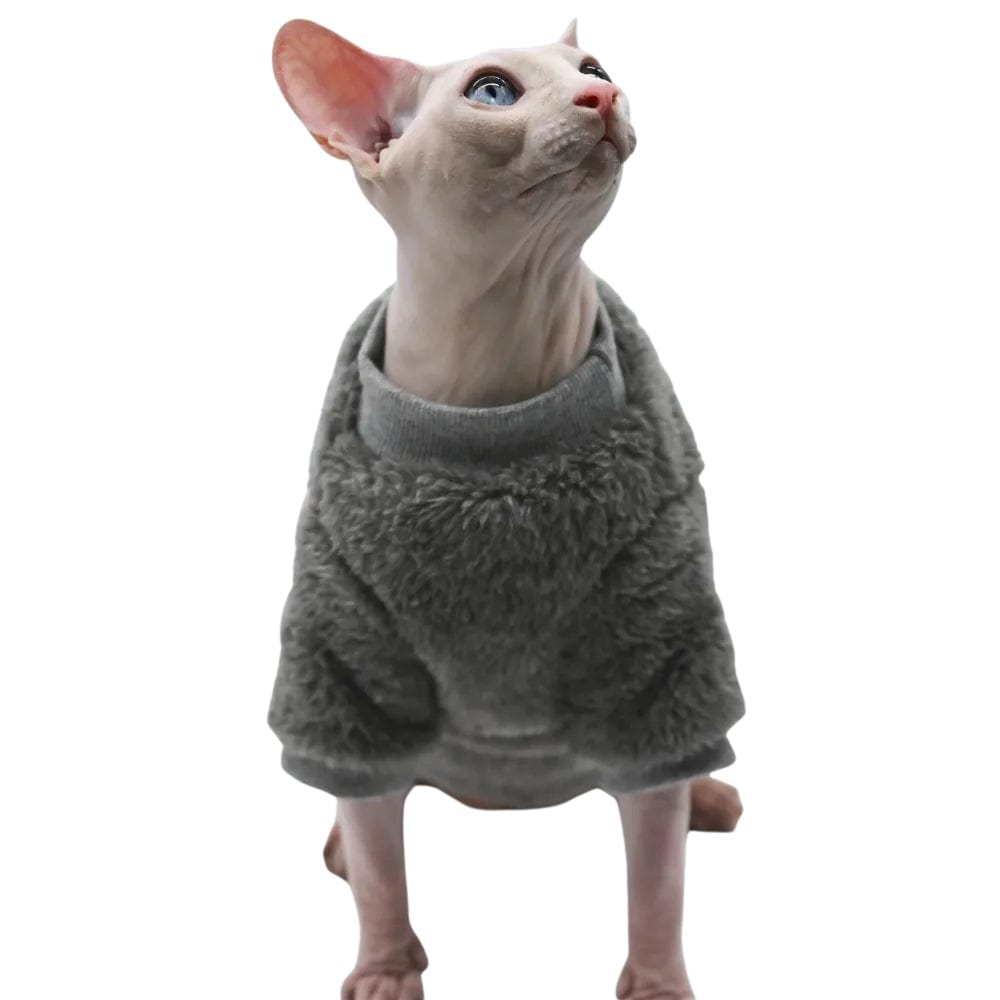 TechnuPet Cat Sweaters Double-Sided Fluffy Winter Jacket