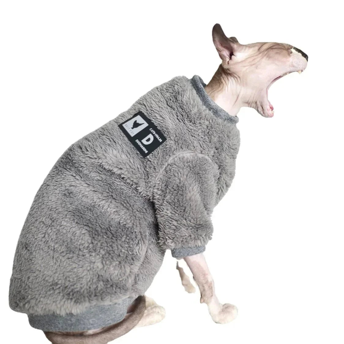 TechnuPet Cat Sweaters Grey / XL Double-Sided Fluffy Winter Jacket