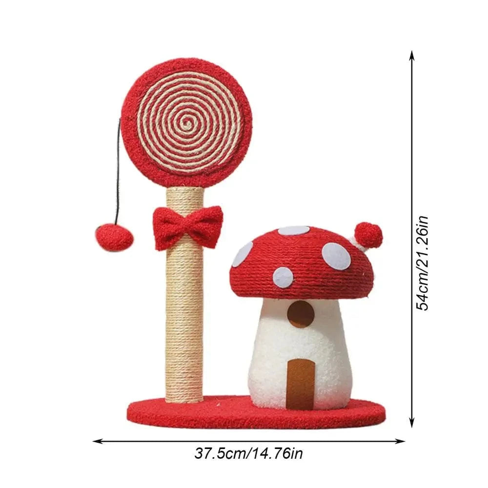 TechnuPet Cat Scratching Post Red / Spain Durable Sisal Cat Scratch Board
