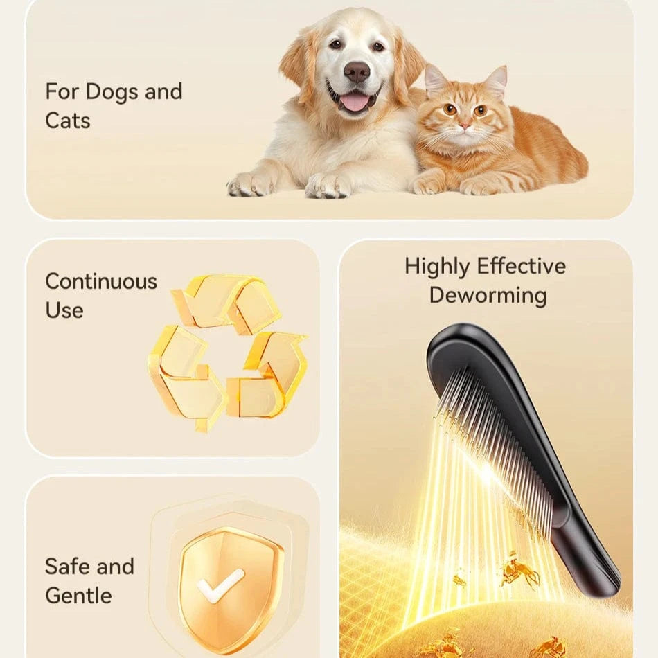 TechnuPet Dog Brush Electric Flea Comb Electric Flea Comb