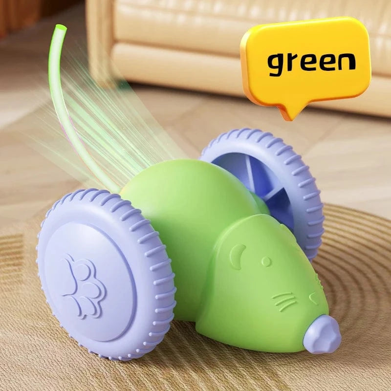 TechnuPet Smart Cat Toys Green Electric Mouse Car Cat Toy