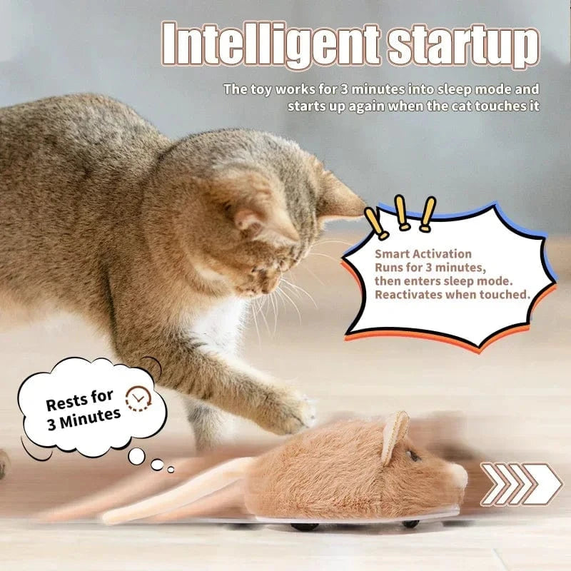 TechnuPet Smart Cat Toys Fast-Moving Electric Plush Mouse