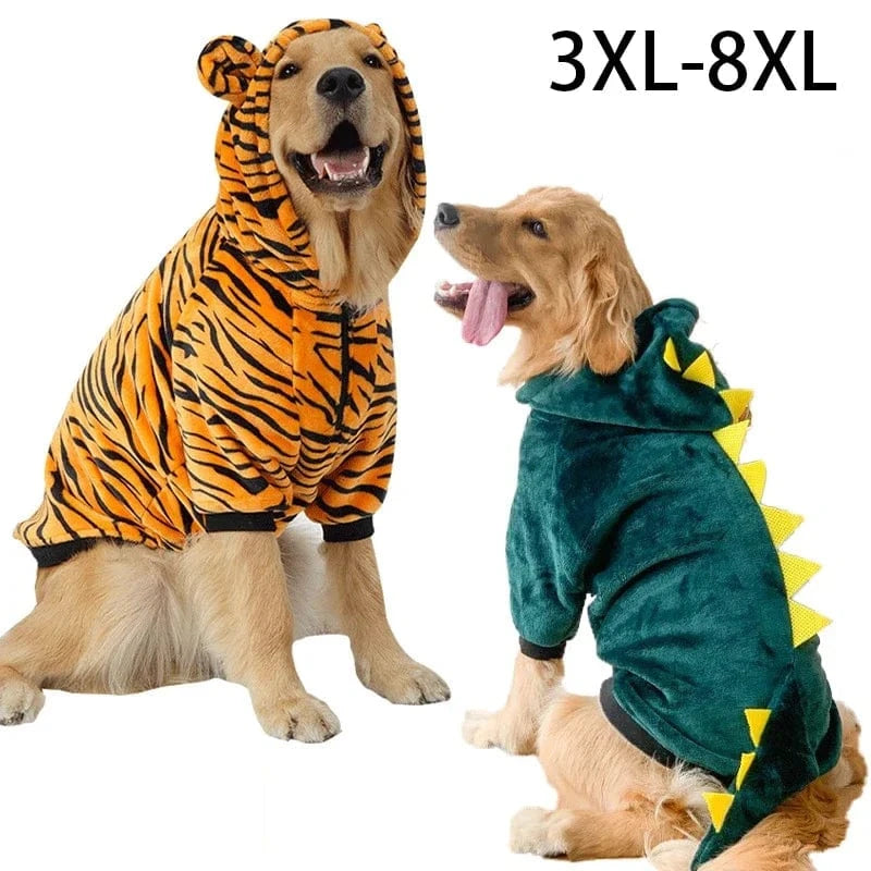 TechnuPet Dog Sweaters Fleece Warm Dog Pajamas for Large Dogs