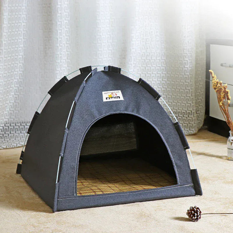 TechnuPet Cat Houses Four Seasons Grey / S 36x36x28cm Foldable All-Season Cat Tent House
