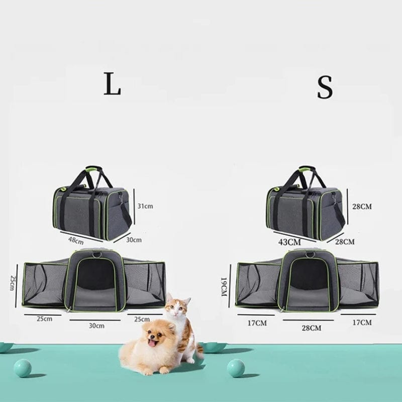TechnuPet Cat Transport Foldable Portable Cat Travel Carrier Bag