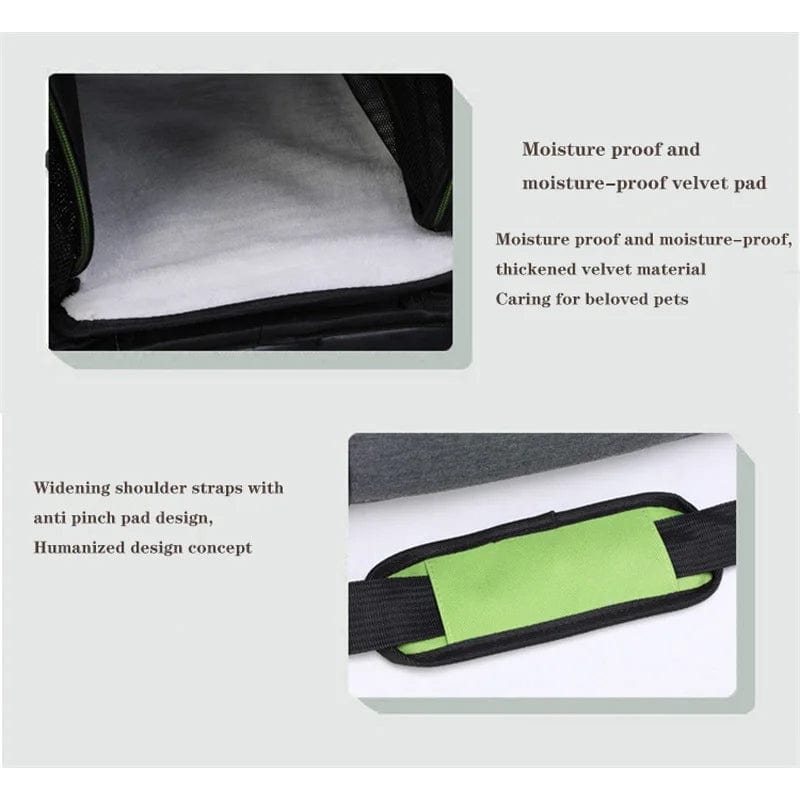TechnuPet Cat Transport Foldable Portable Cat Travel Carrier Bag